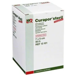 Curapor Wundverband transparent 5x7 cm steril, 50 St- Wundpflaster