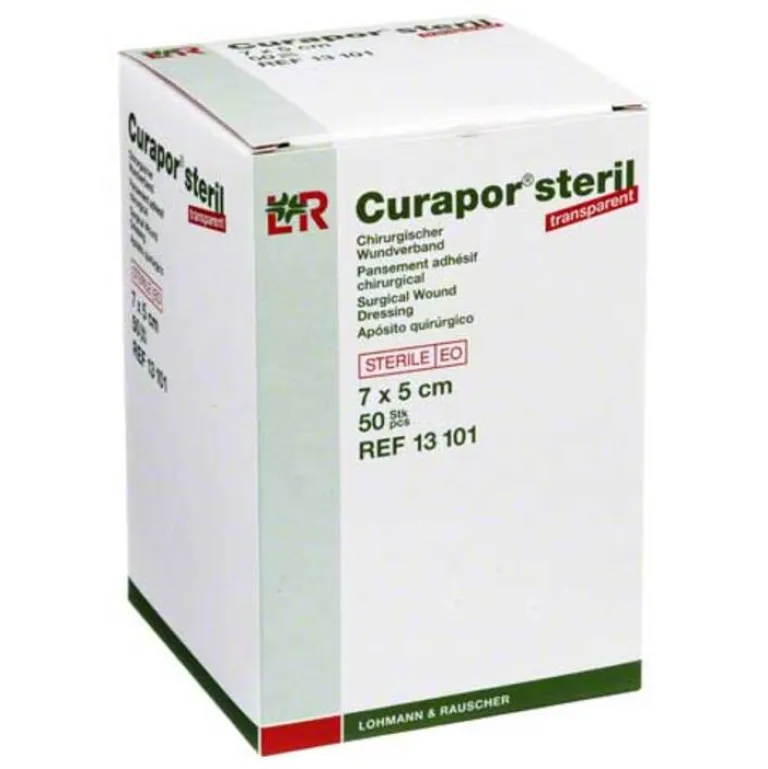 Curapor Wundverband transparent 5x7 cm steril, 50 St- Wundpflaster