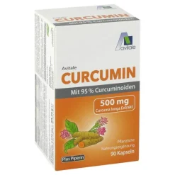 Kurkuma Kapseln-Curcumin 500 mg 95% Curcuminoide + Piperin Kapseln, 90 St