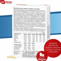 Dr. Wolz Bakterienkulturen-Darmflora plus select complex magensaftresistent Kapseln, 80 St