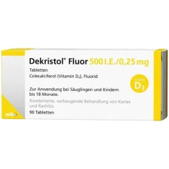 Dekristol Fluor 500 I.E. / 0,25 mg Tabletten, 90 St- Vitamin D (Colecalciferol)