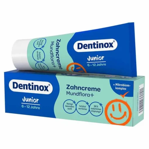 Dentinox Zahnpasta & Zahncreme|Für Kinder-Zahncreme Mundflora Junior, 75 ml
