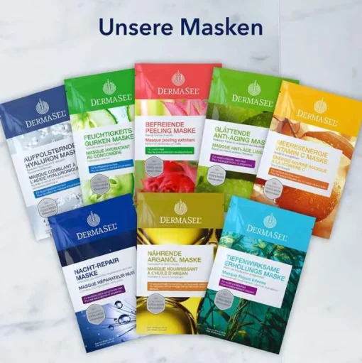 Dermasel Maske Meeresenergie Vitamin C, 12 ml- Gesichtsmasken Für Ein Gepflegtes Hautbild