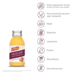 Dextro Energy Hirnleistung & Nerven-Focus SHOT Mango-Maracuja, 60 ml