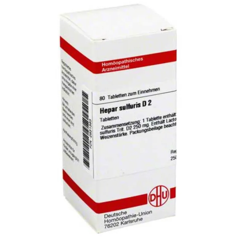 DHU Hepar sulfuris D 2 Tabletten, 80 St- H