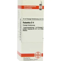 DHU Ratanhia D 4 Dilution, 20 ml- Q-R