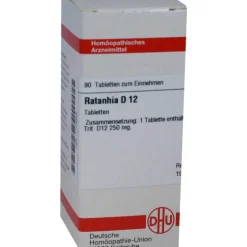 DHU Ratanhia D 12 Tabletten, 80 St- Q-R