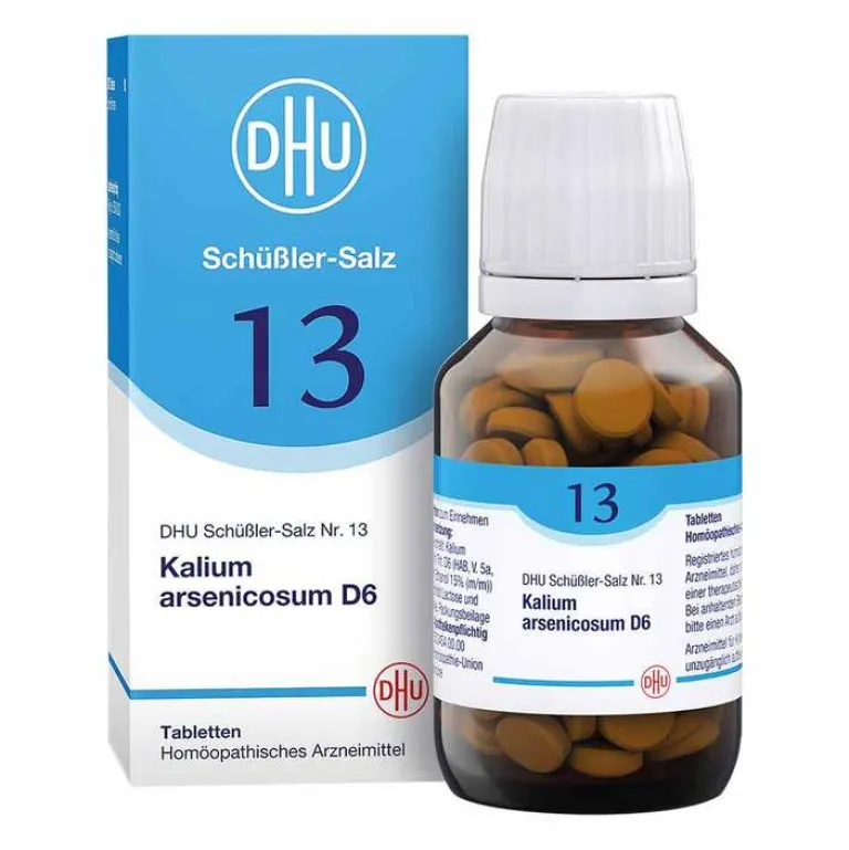 DHU Schüßler-Salze Salze 13-24|D 6-DHU Schüßler-Salz Nr. 13 Kalium arsenicosum D6 Tabletten, 200 St