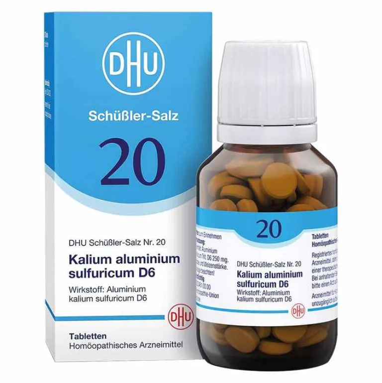 DHU Schüßler-Salze Salze 13-24|D 6-DHU Schüßler-Salz Nr. 20 Kalium aluminium sulfuratum D6 Tabletten, 200 St