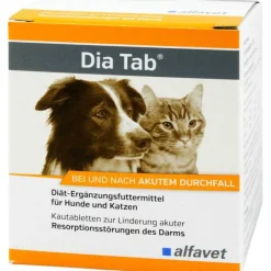 Dia Tab Magen & Darm|Magen & Darm-Kautabletten für Hunde und Katzen, 6X5.5 g