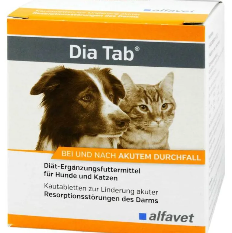 Dia Tab Magen & Darm|Magen & Darm-Kautabletten für Hunde und Katzen, 6X5.5 g