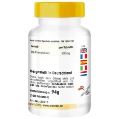 Warnke DL-Phenylalanin 500 mg Tabletten, 100 St- Aminosäuren