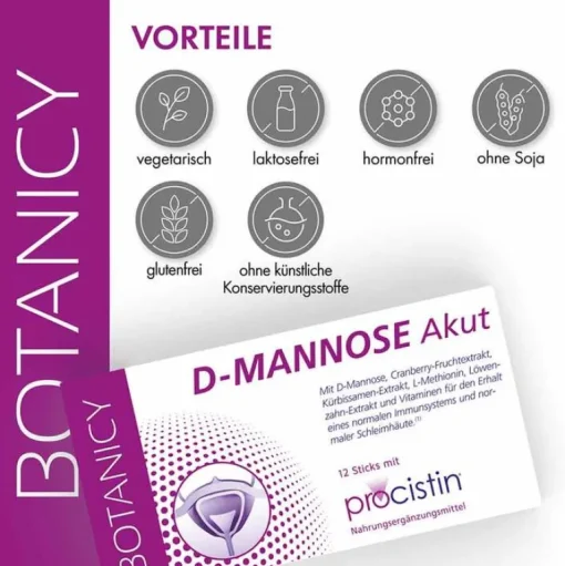 Feelgood Mannose-D-Mannose + Cranberry Akut Sticks, 12 St