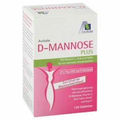 Avitale D-Mannose Plus 2000 mg Tabletten mit Vit.und Mineralstof., 120 St- Mannose