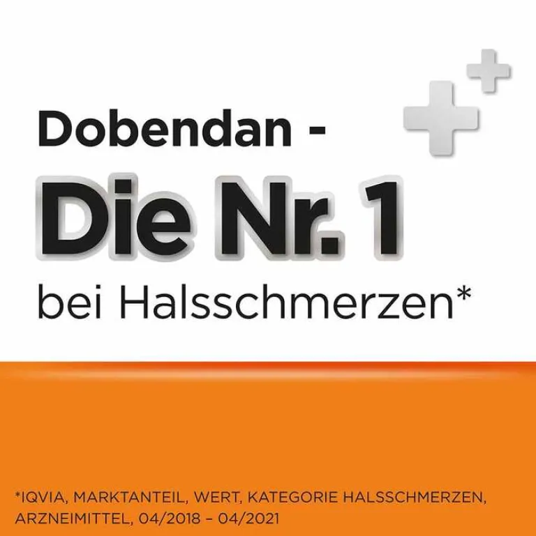 Dobensana Orangengeschmack 1,2 mg / 0,6 mg Lutschtabletten, 16 St- Halsschmerztabletten