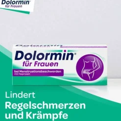 Dolormin Regelschmerzen Tabletten-für Frauen bei Menstruationsbeschwerden mit Naproxen, 30 St