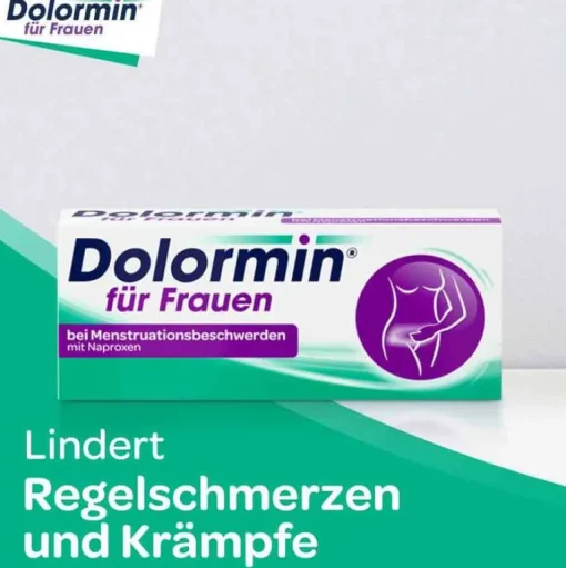 Dolormin Regelschmerzen Tabletten-für Frauen bei Menstruationsbeschwerden mit Naproxen, 30 St
