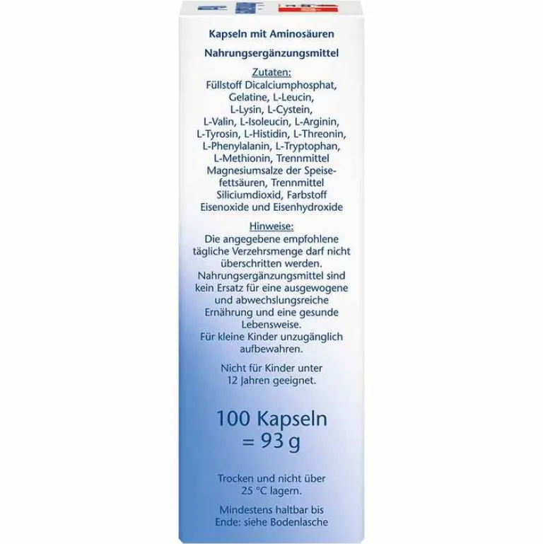 Doppelherz Aminosäuren-Aminosäuren Vital Kapseln, 100 St