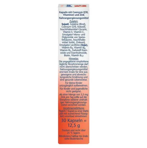 Doppelherz Coenzym Q10+B-Vitamine Kapseln, 30 St- Coenzym Q10