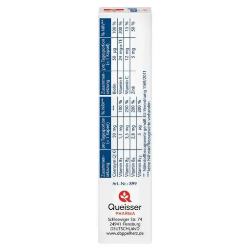 Doppelherz Coenzym Q10+B-Vitamine Kapseln, 30 St- Coenzym Q10