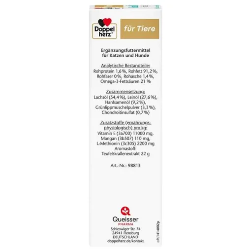 Doppelherz Bewegungsapparat|Bewegungsapparat-für Tiere Gelenk Öl für Hunde / Katzen, 250 ml