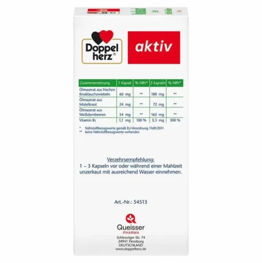 Knoblauch Kapseln mit Mistel + Weißdorn + Vitamin B1, 480 St^Doppelherz Best