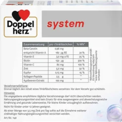 Doppelherz Kollagen Beauty system Trinkfläschchen, 30 St- Kollagen