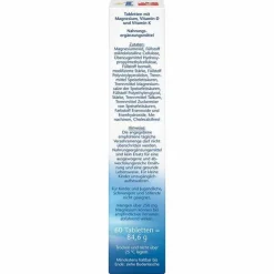 Doppelherz Magnesium 500 + D3 + K2 Depot Tabletten, 60 St- Magnesium