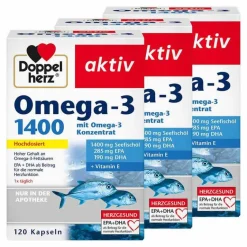 Doppelherz Omega 3 Kapseln-Omega-3 1.400 Kapseln, 3x120 St