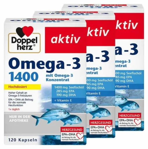Doppelherz Omega 3 Kapseln-Omega-3 1.400 Kapseln, 3x120 St