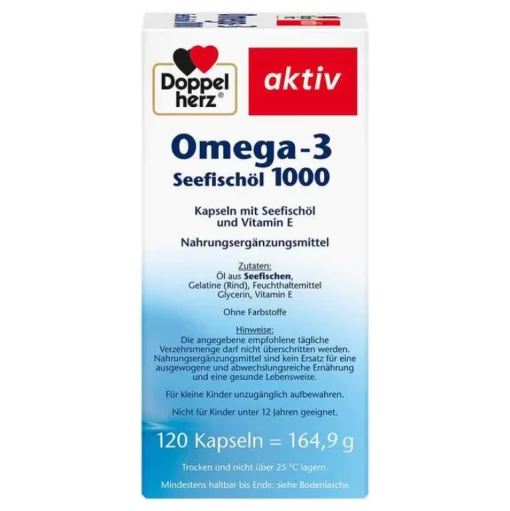 Omega-3 Seefischöl 1000 Kapseln, 120 St^Doppelherz Discount
