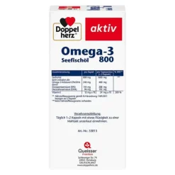 Doppelherz Omega-3 Seefischöl 800 aktiv Kapseln, 120 St- Omega 3 Kapseln