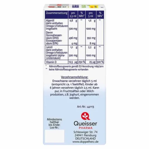 Omega-3 vegan Liquid 2000 system, 100 ml^Doppelherz Best