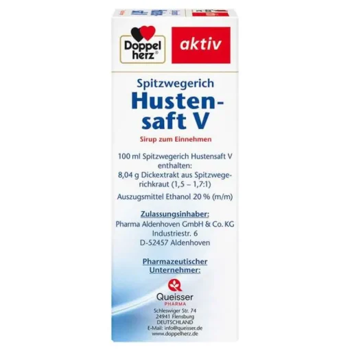 Doppelherz Spitzwegerich Hustensaft V, 150 ml- Hustenstiller