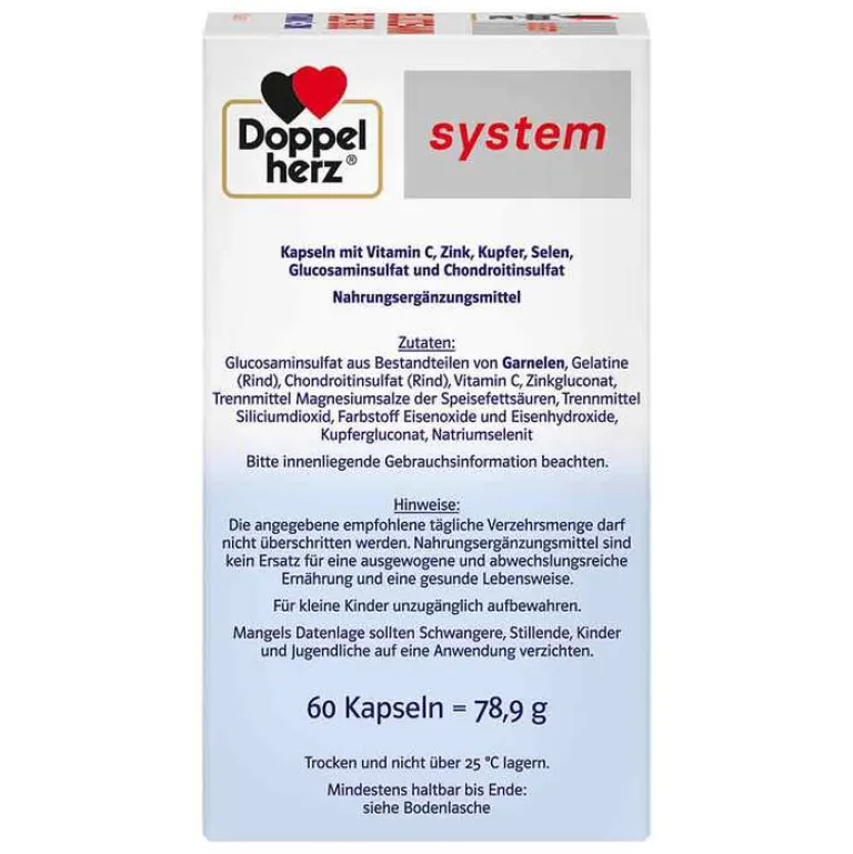 Doppelherz Glucosamin-Chondroitin-system Glucosamin Plus 800 Kapseln, 60 St
