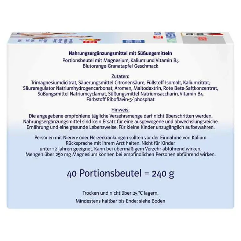Doppelherz system Magnesium+Kalium Citrat Granulat, 40 St- Magnesium|Hirnleistung & Nerven