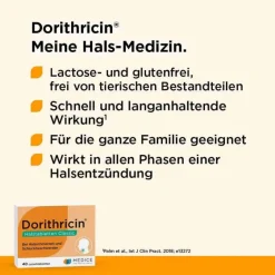 Dorithricin Halsschmerztabletten-® Halstabletten Classic bei Halsschmerzen, 40 St