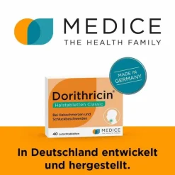 Dorithricin Halsschmerztabletten-® Halstabletten Classic bei Halsschmerzen, 40 St
