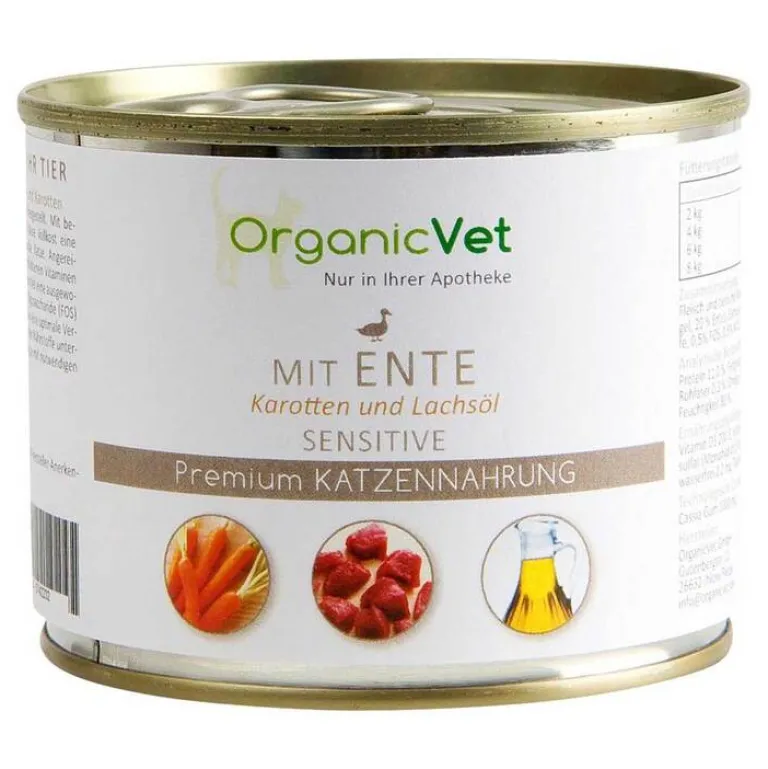 Dosennahrung Katze Sensitive Ente, 200 g^OrganicVet Sale