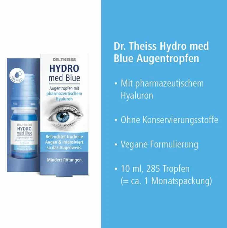 HYDRO med Blue Augentropfen, 10 ml^Dr. Theiss Discount