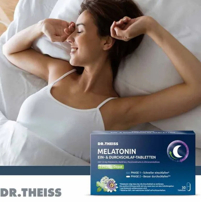 Dr. Theiss Melatonin Ein- & Durchschlaf-Tabletten, 30 St- Melatonin Tabletten