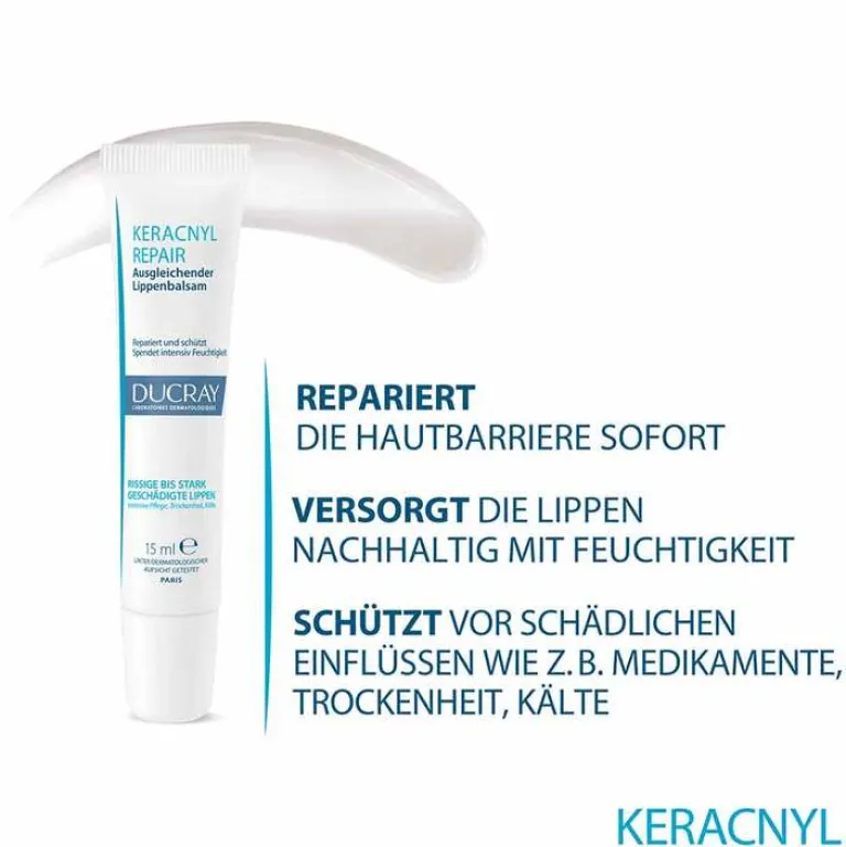 Ducray keracnyl Repair Lippenbalsam, 15 ml- Lippenpflege