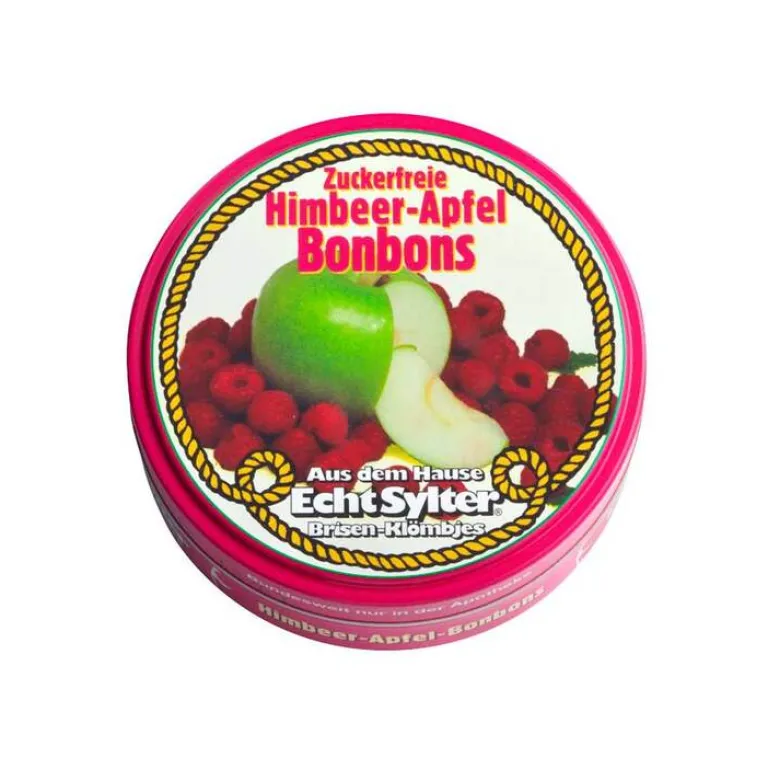 Echt Sylter Himbeer Apfel Bonbons zuckerfrei, 70 g- Bonbons