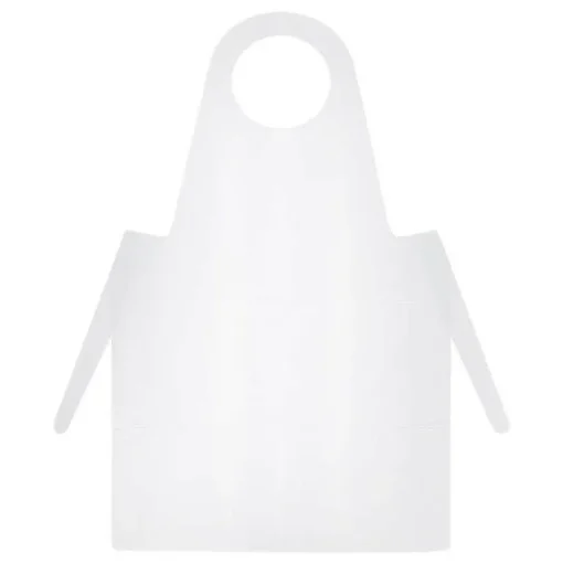 Alltagshilfen-Einmal Schürzen PE 125cm weiß, 50 St