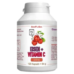 Sinoplasan Eisen 40 mg + Vitamin C 40 mg Kapseln, 120 St- Vitamin C (Ascorbinsäure)