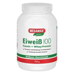 Megamax Eiweiss 100 Erdbeer , 750 g- Eiweißpulver