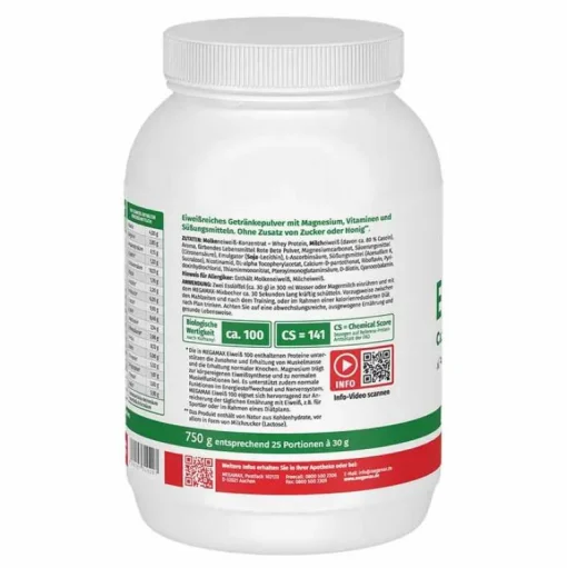 Megamax Eiweiss 100 Erdbeer , 750 g- Eiweißpulver
