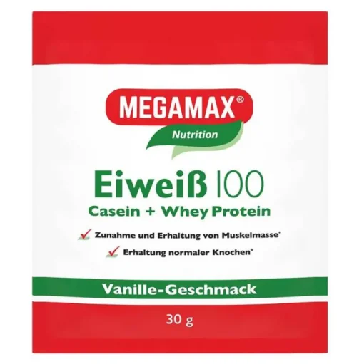 Megamax Eiweißpulver-Eiweiss 100 Vanille Pulver, 30 g