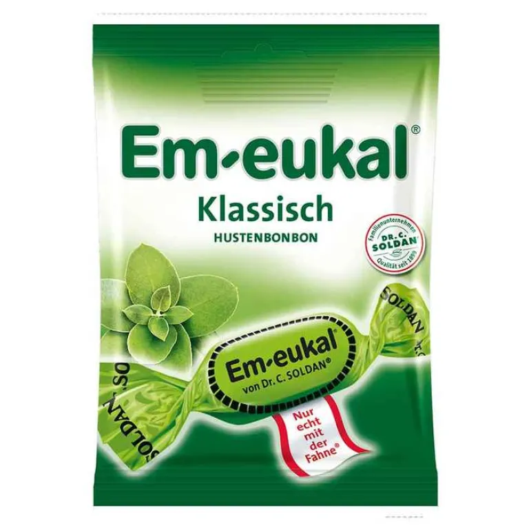 Em Eukal Husten & Halsbonbons-Em-eukal Hustenbonbons klassisch zuckerhaltig, 75 g