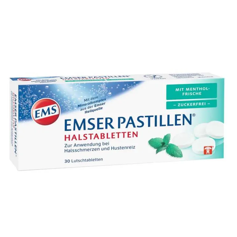 Emser Pastillen mit Mentholfrische zuckerfrei, 30 St- Halsschmerztabletten